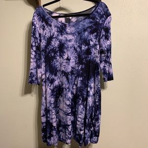 Piko 3/4 sleeve Swing Dress